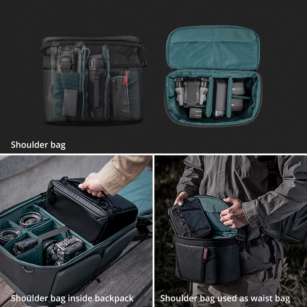 PGYTECH OneMo 2 35L-45L Camera Backpack with Shoulder Bag for 17" Laptop