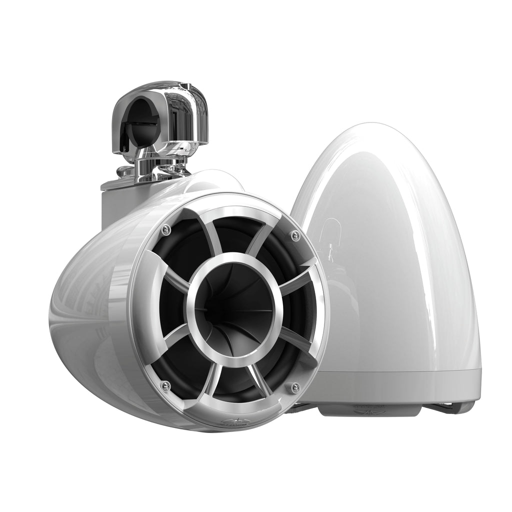 Wet Sounds REV 10 HD 10" Marine Tower Speakers, Black, Fixed Clamp Mount
