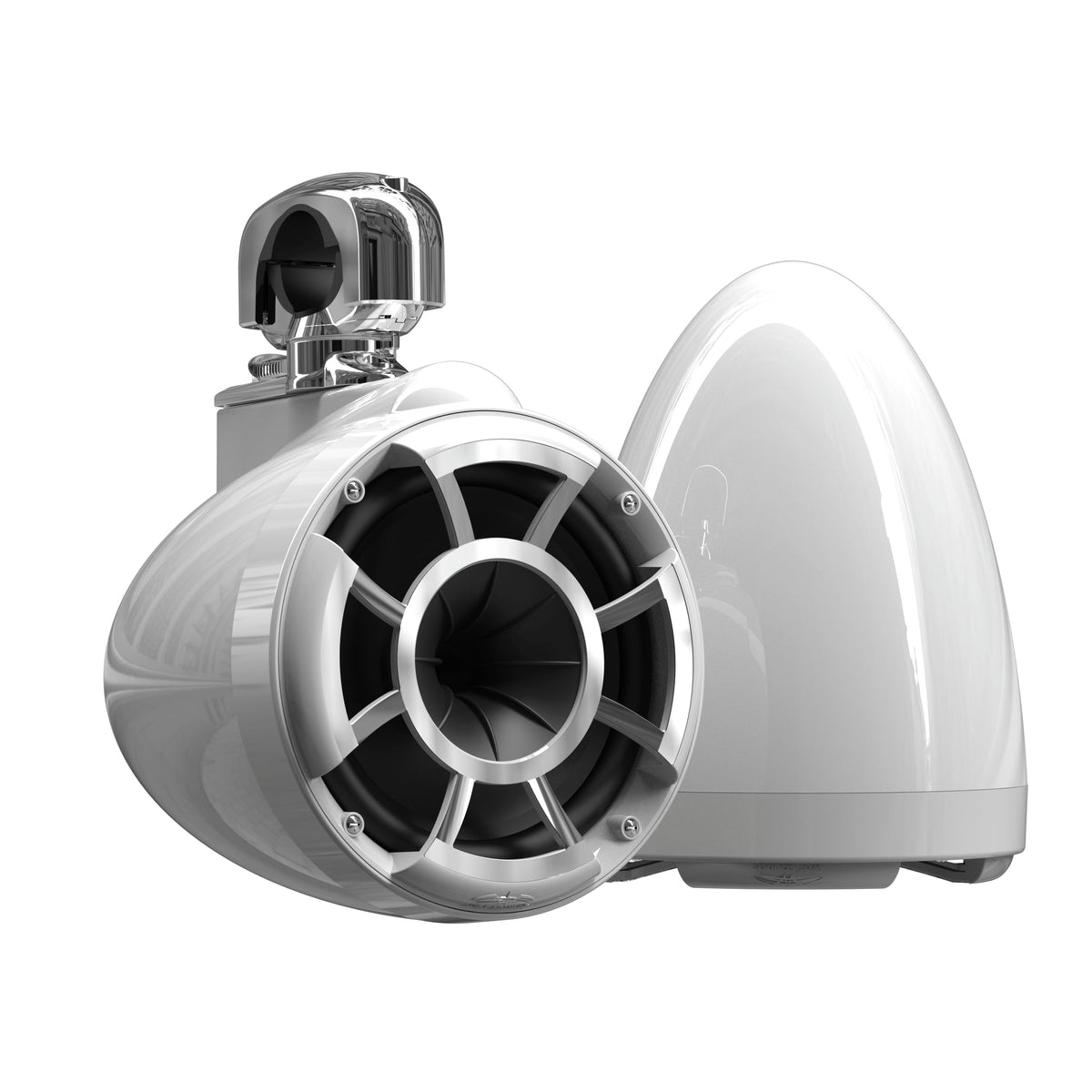 Wet Sounds REV 10 HD 10" Marine Tower Speakers, Black, Fixed Clamp Mount
