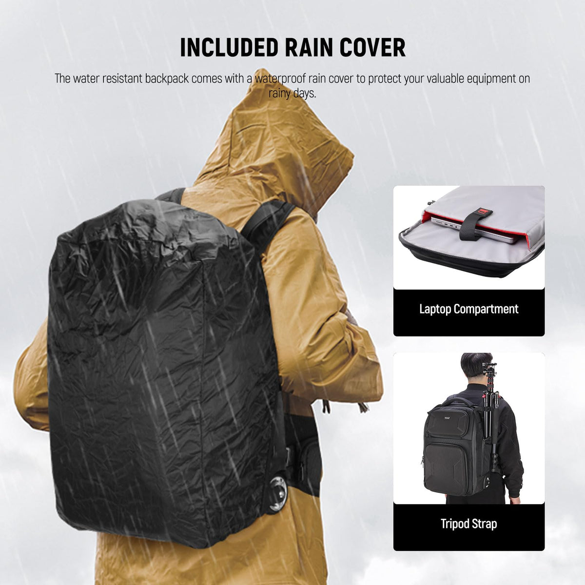 NEEWER Convertible Rolling Camera Backpack for SLR/DSLR and Accessories