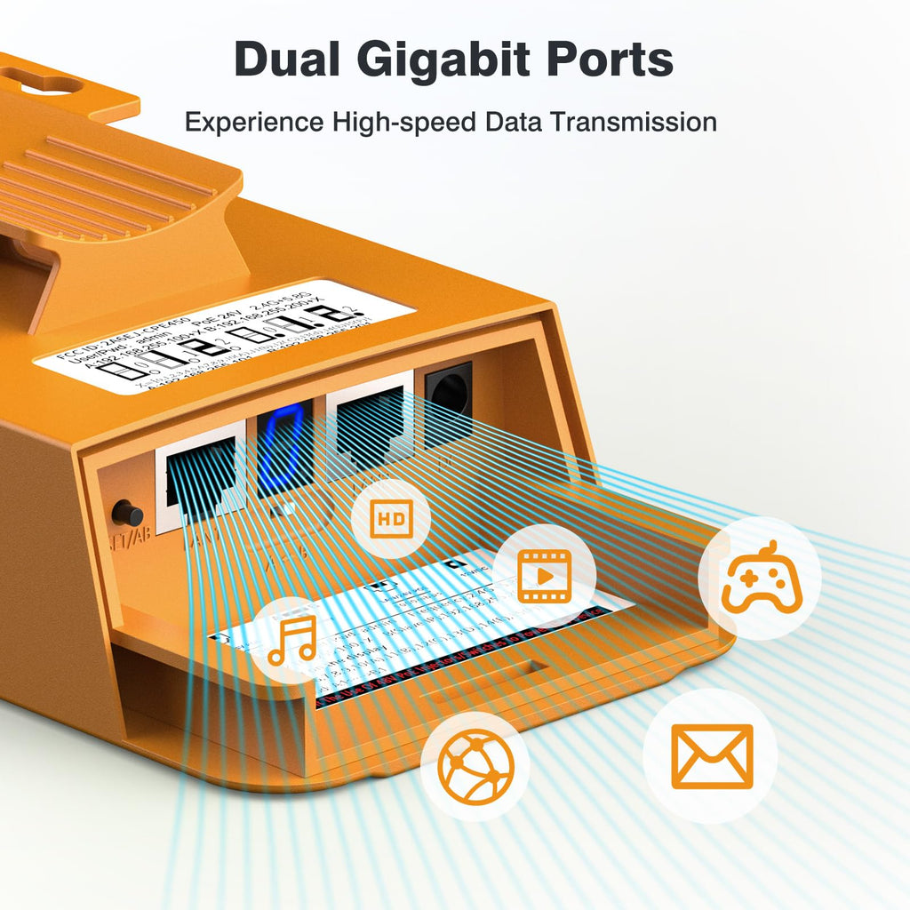 AdaLov CPE369 Wireless Bridge 3-Pack, 5.8 GHz, 3 km, Gigabit PoE, PtP/PtMP