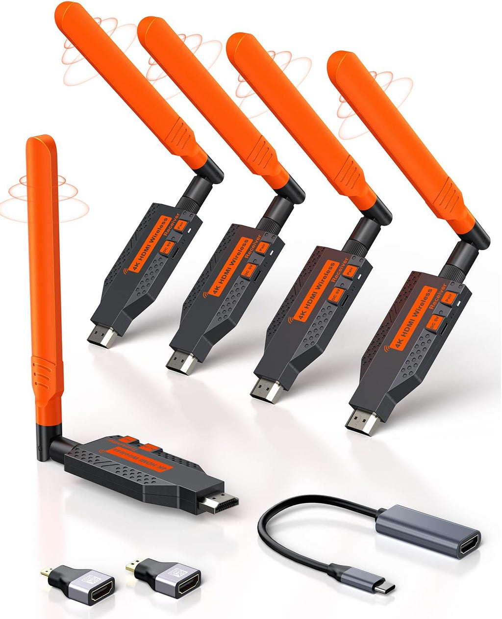Coolpie Wireless HDMI Transmitter and Receiver for Multiple TVs (1TX-4RX)
