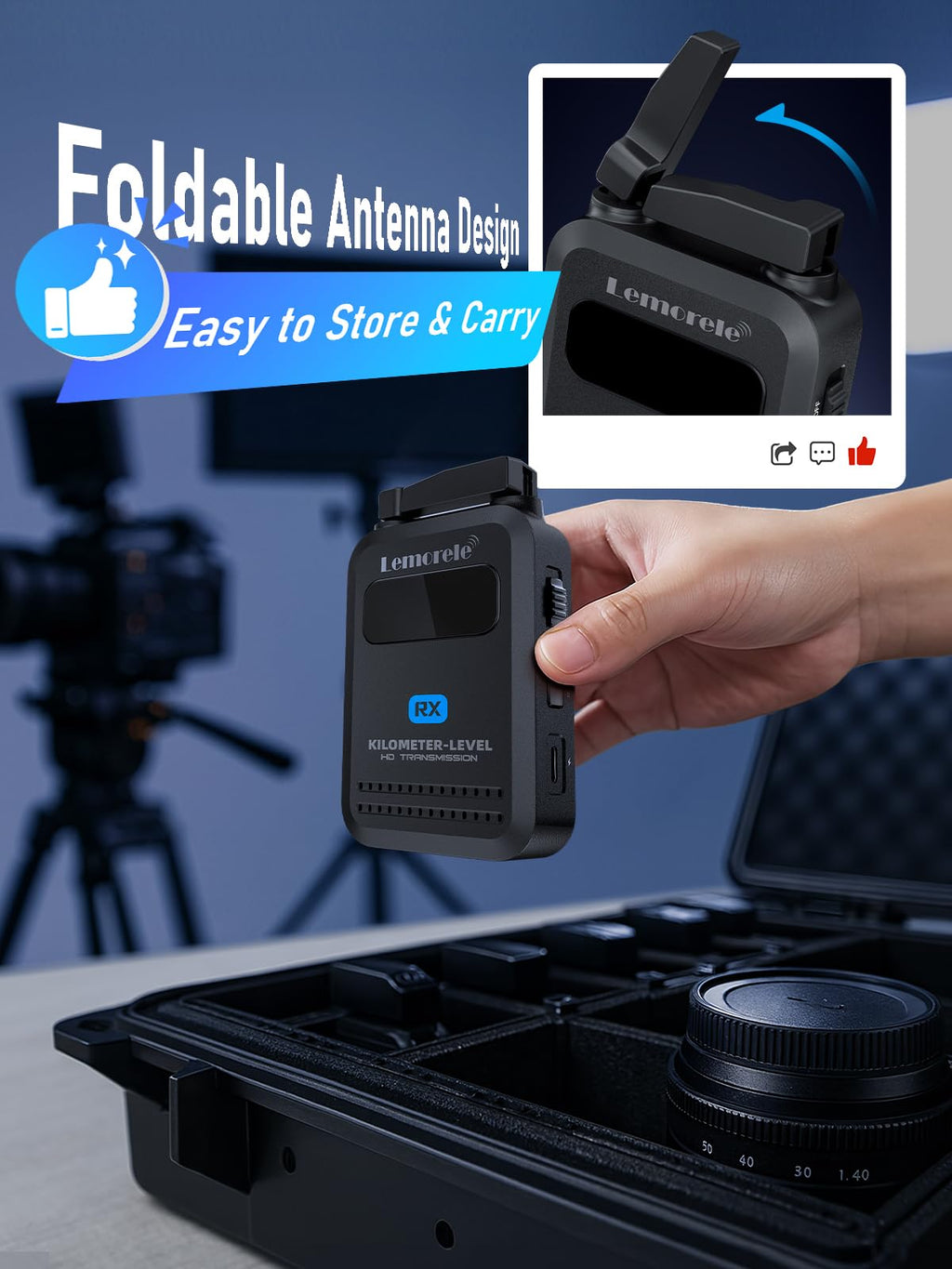 Lemorele Wireless HDMI Transmitter Receiver 1080P 50ms Low Latency 656ft