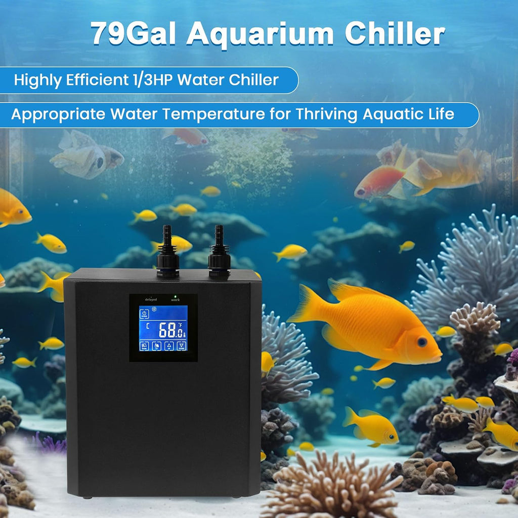 Aquarium Chiller 42 Gal, 1/10 HP Fish Tank Water Chiller Machine