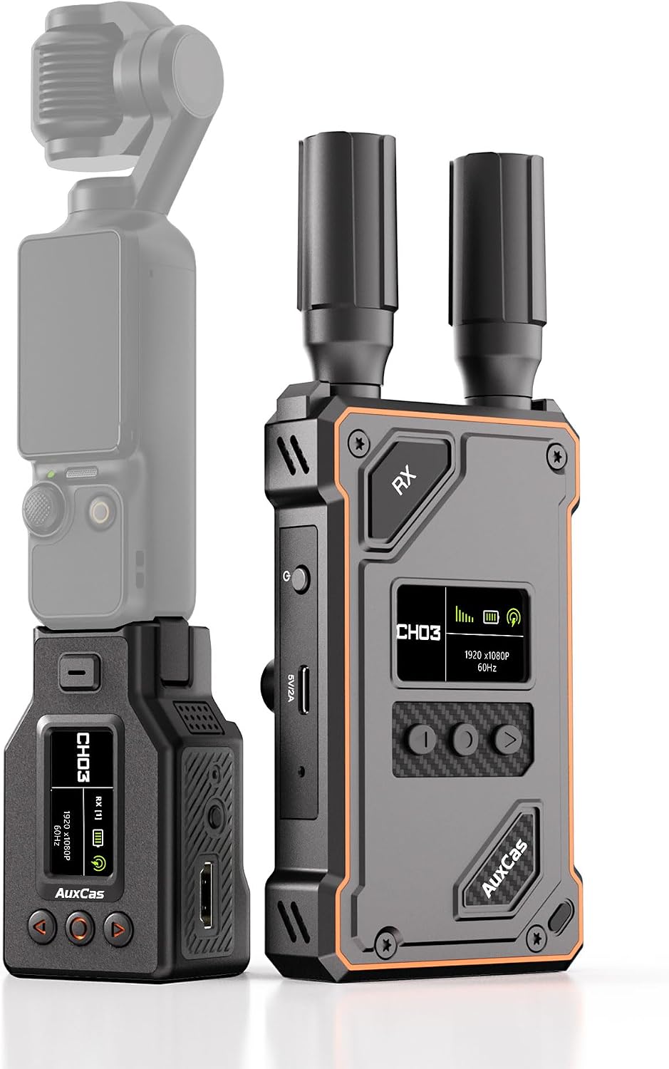 Wireless HDMI Video Transmitter for Pocket 3, HD Audio Receiver 1080P60