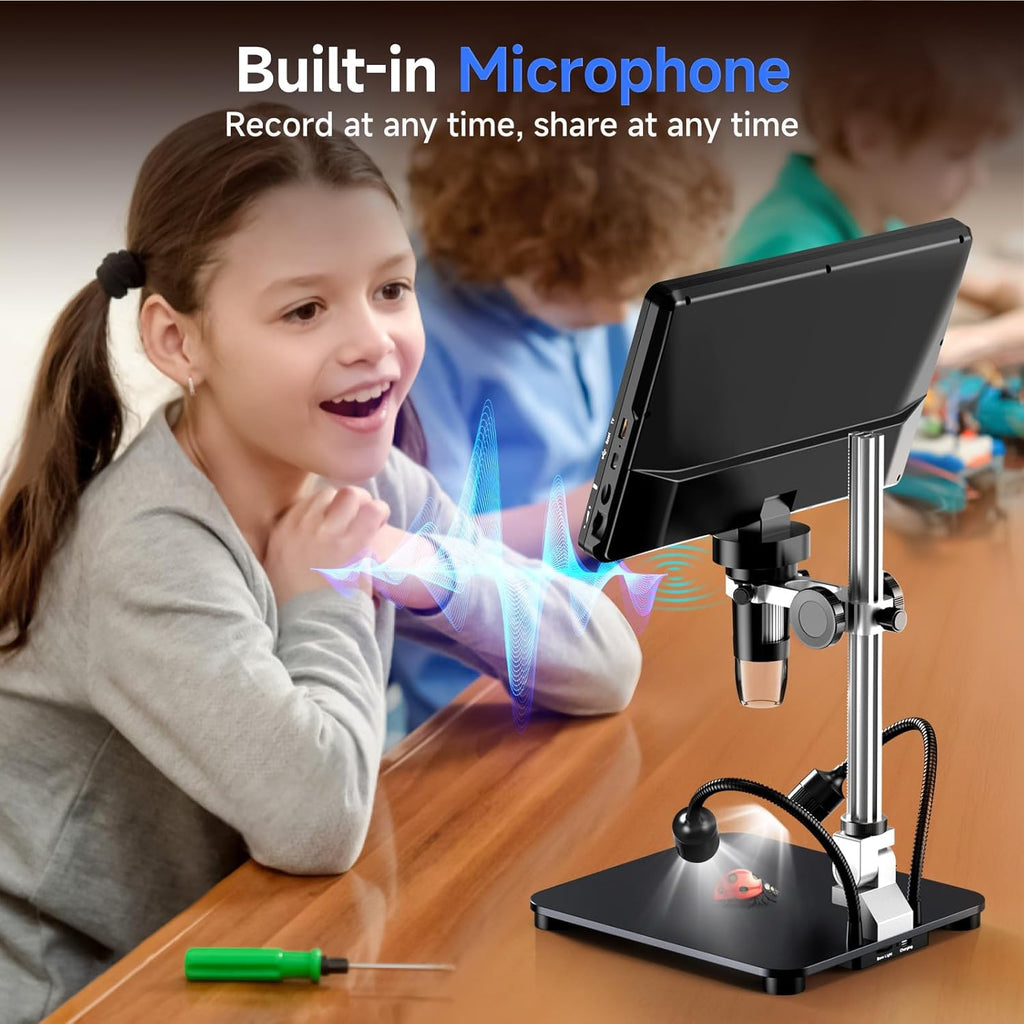 Hayve 10.1'' HDMI Digital Microscope 2000X Coin Microscope View Entire Coin