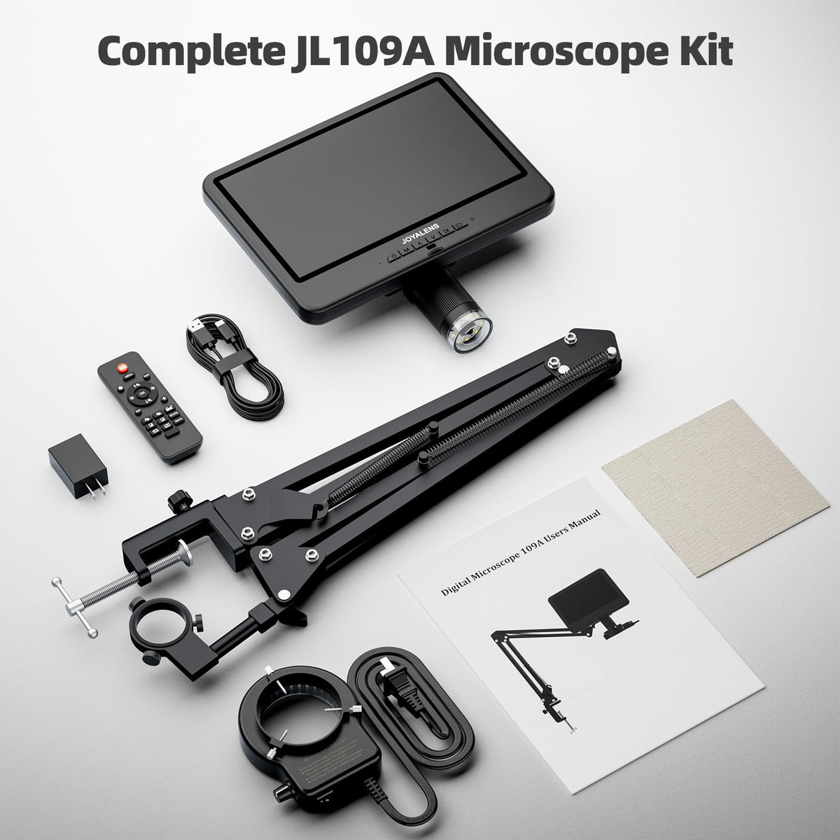 JL210 10.1'' Digital Microscope Full View Silver Coin Magnifier for Adults
