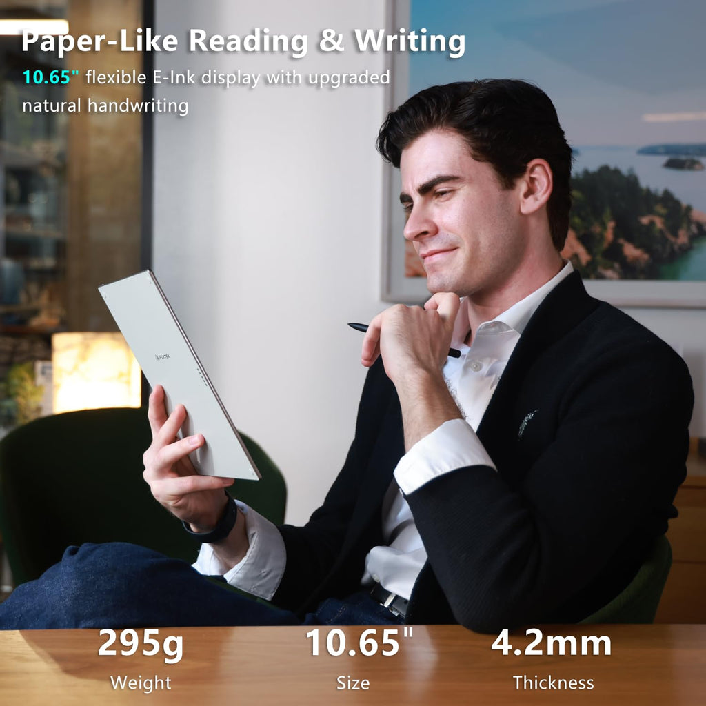 iflytek AINOTE 2 Bundle Blue,10.65" E-Ink Tablet for Meetings,4.2mm Ultrathin AI Paper Tablet Powered by ChatGPT,Support Voice-to-Text,Handwriting Conversion,18-Language Transcription for Work/Study