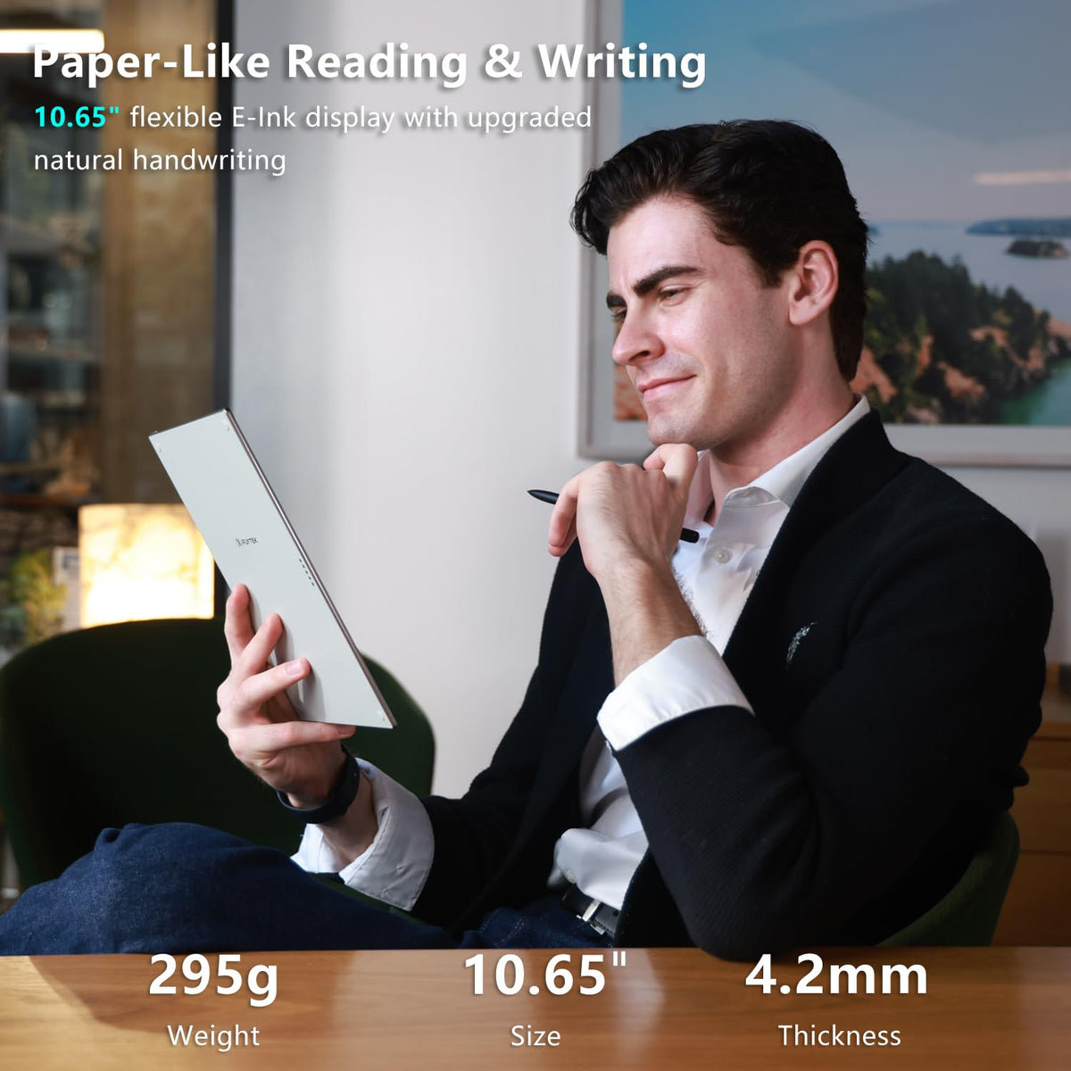 iflytek AINOTE 2 Bundle Blue,10.65" E-Ink Tablet for Meetings,4.2mm Ultrathin AI Paper Tablet Powered by ChatGPT,Support Voice-to-Text,Handwriting Conversion,18-Language Transcription for Work/Study