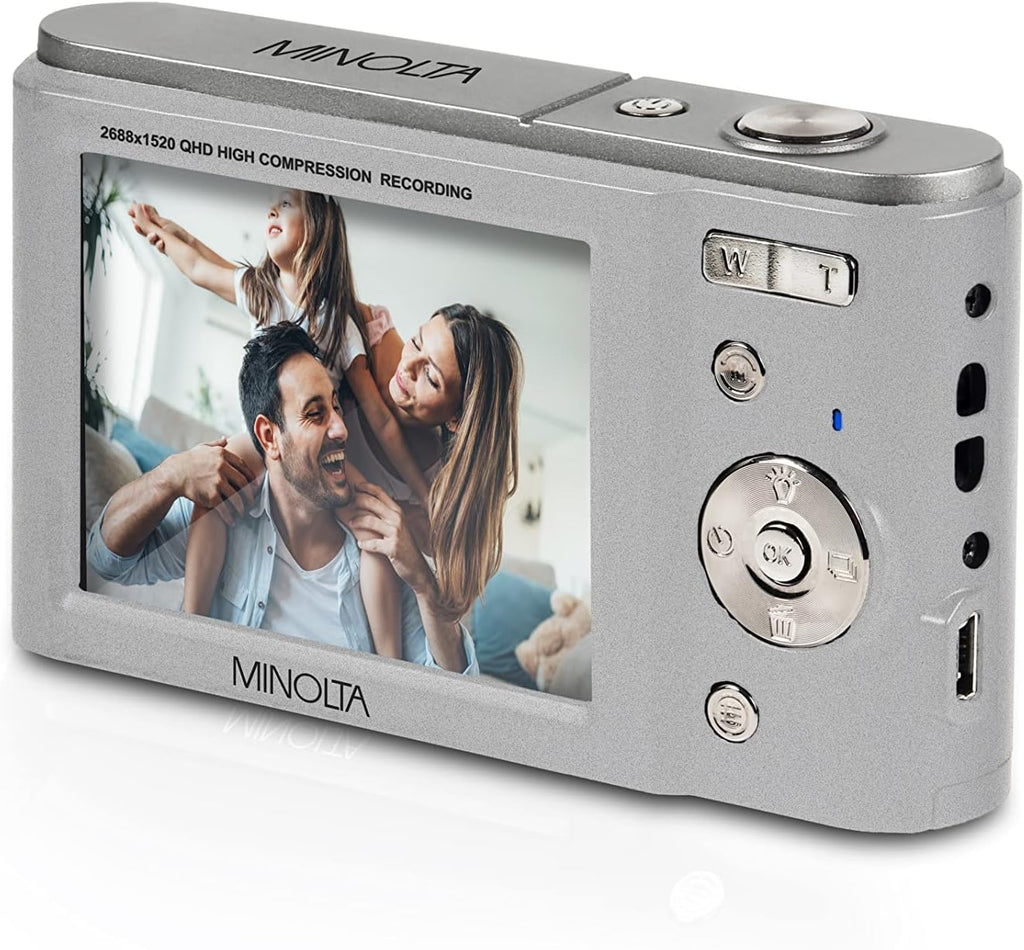 Minolta Minolta MND20 44 MP 2.7K Ultra HD Digital Camera (Silver)