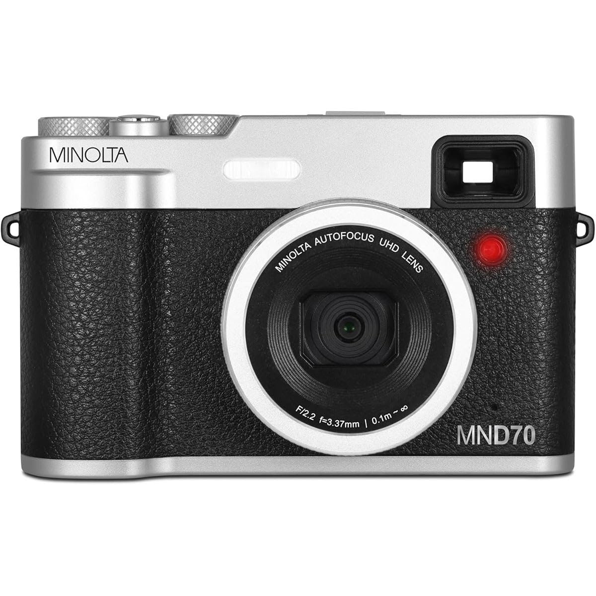 Minolta MND70 Retro 48MP Wi-Fi 5K Ultra HD Dual Lens Digital Camera - Gold/Brown