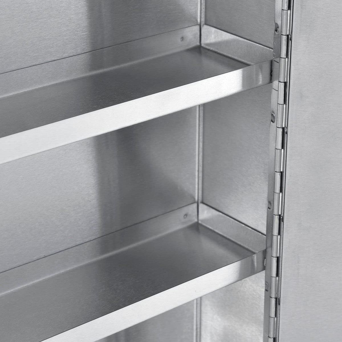 Global Industrial Medical Security Cabinet, 8" W x 2-5/8"D x 12-1/8"H, Dual Key Locks, Beige