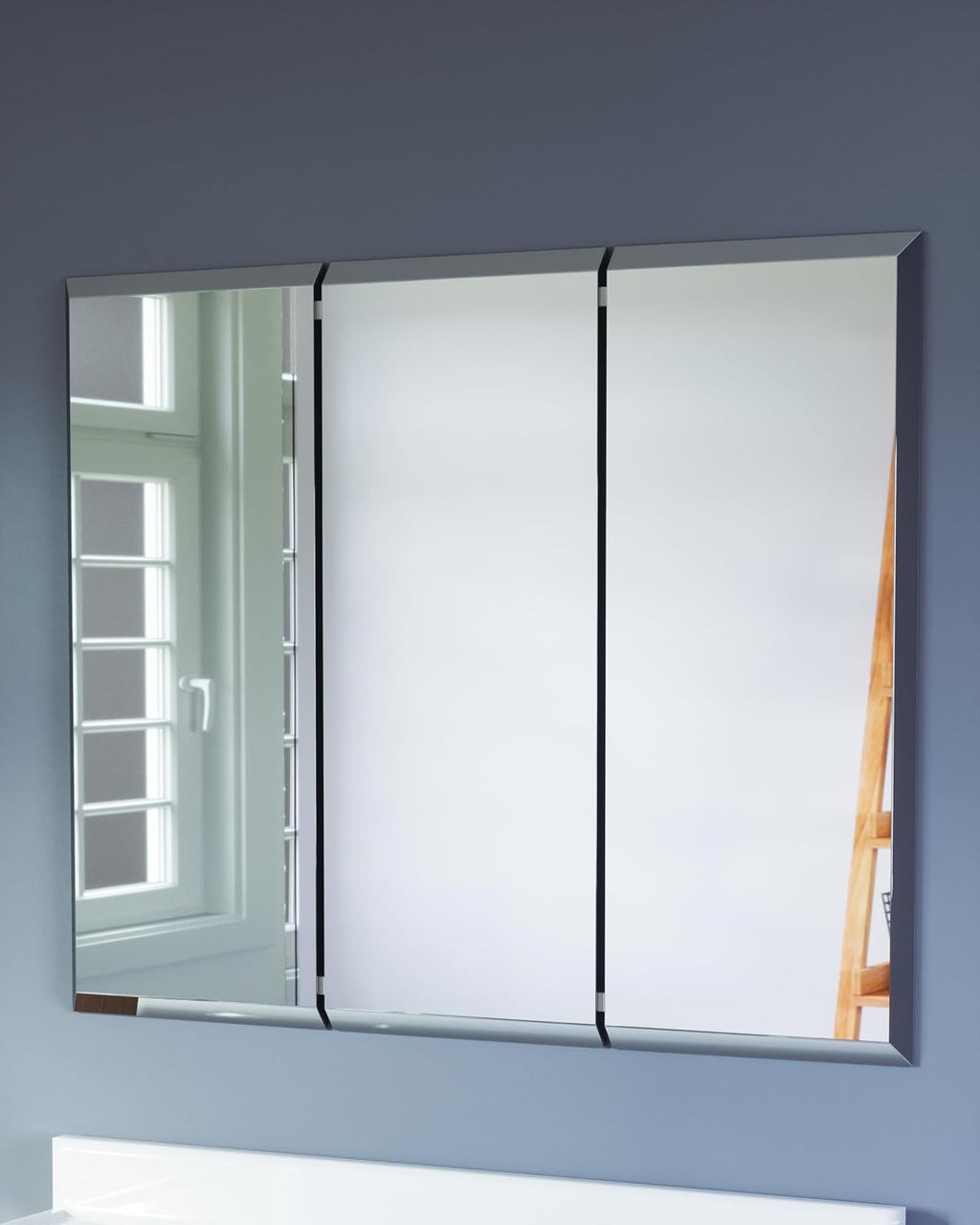 Design House Cyprus Tri-View Medicine Cabinet, 36", White