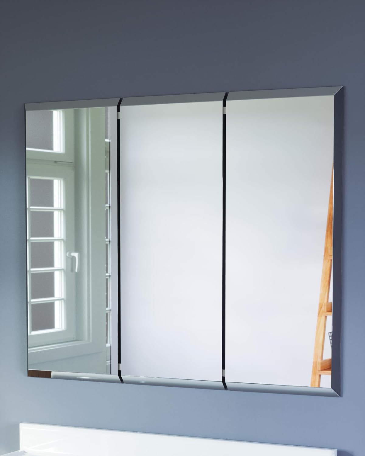 Design House Cyprus Tri-View Medicine Cabinet, 36", White
