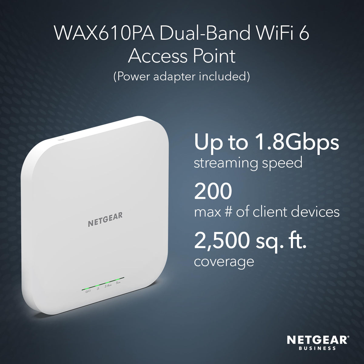 NETGEAR Cloud Managed WiFi 6 Wireless Access Point (WAX610)