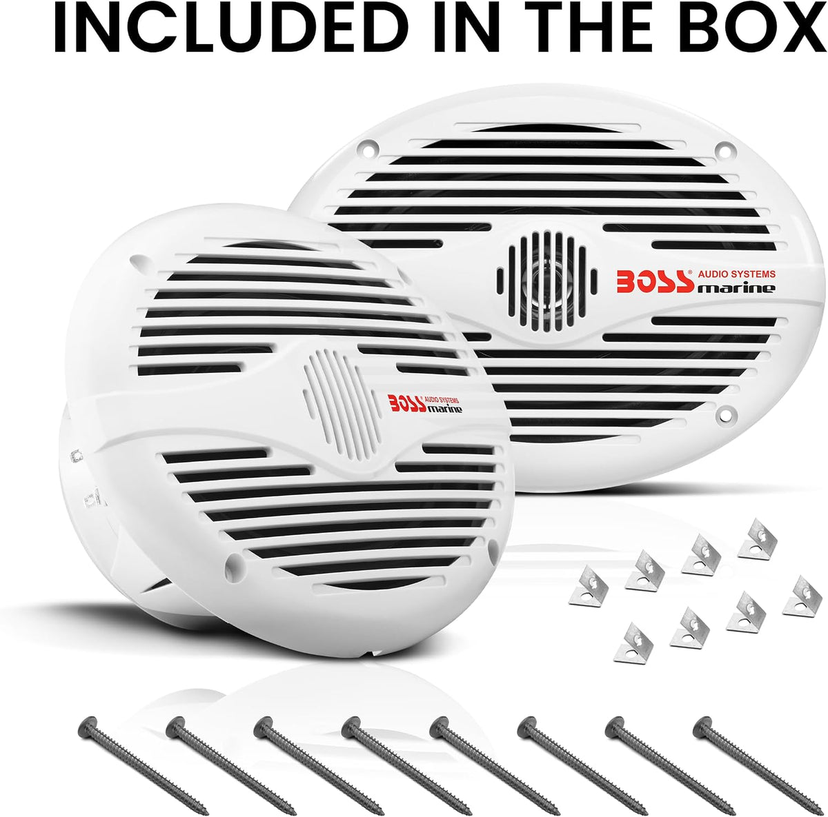 BOSS Audio Systems MR690 6 x 9 2 Way Full Range 350 W Boat Speaker Pair