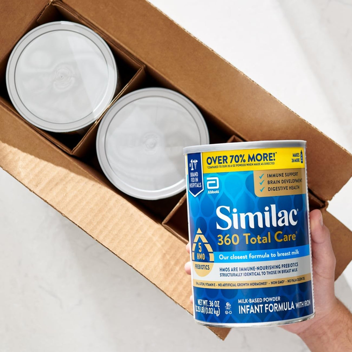Similac 360 Total Care Baby Formula Powder, Exclusive 5 Prebiotic Blend