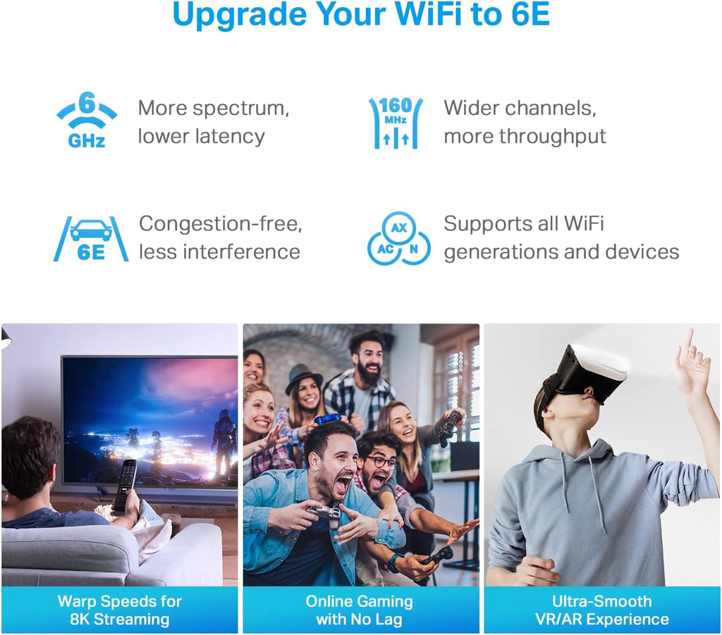 TP-Link Deco XE75 Pro AXE5400 Tri-Band WiFi 6E Whole Home Mesh Router