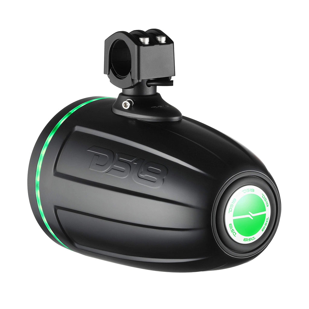 DS18 CF-X10TPNEO 10" Neodymium Marine Wakeboard Tower Speakers with Bullet Tweeter, Passive Radiator and RGB LED Lights - High Performance, Marine Grade IP65 Rated, 900W Max 300W RMS 4 Ohms (Pair)
