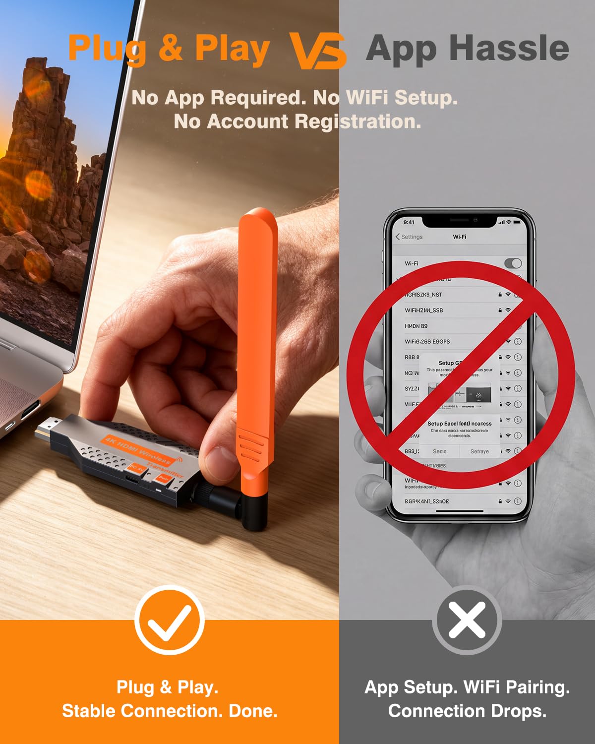Coolpie Wireless HDMI Transmitter and Receiver for Multiple TVs (1TX-4RX)