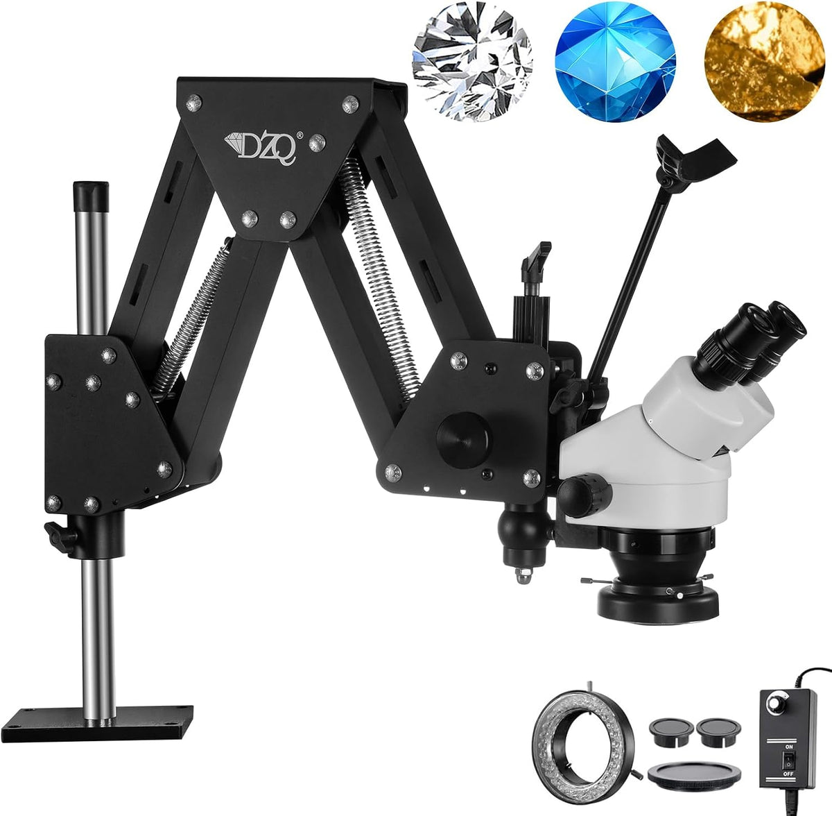 DZQ ZQ-1 Multi-Directional Microscope 7X-45X Magnification 0.5X Barlow Lens