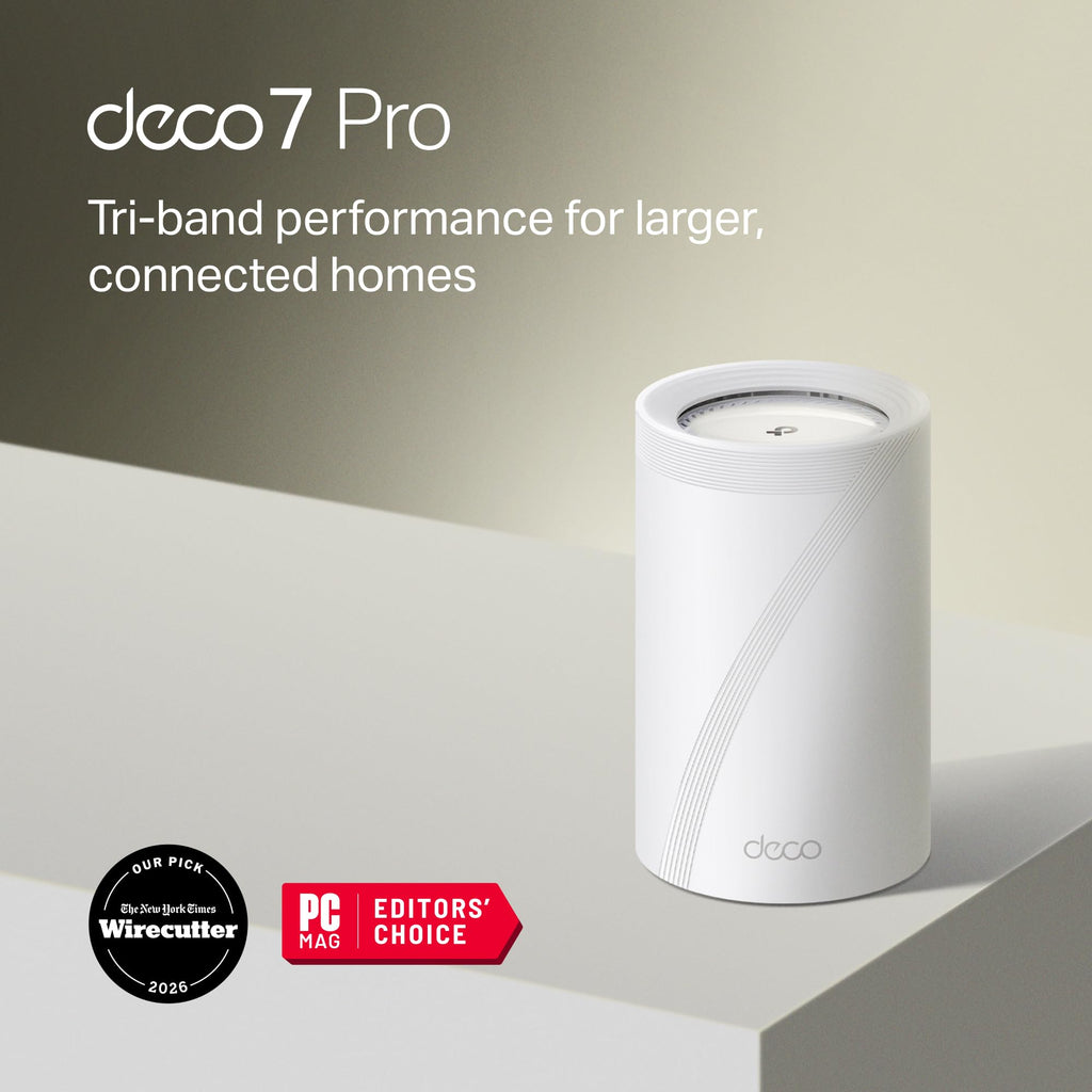 Deco 7 Pro Tri-Band WiFi 7 BE10000 Whole Home Mesh System 6-Stream 10 Gbps