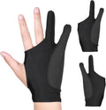 Giantree 2 Pcs Digital Drawing Glove, 3-Layer Palm Rejection Artist Glove for Drawing Graphics Monitor Tablet Paper Sketching