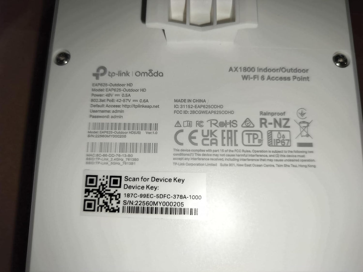 Omada AX1800 High Density Outdoor Wireless Access Point(EAP625-Outdoor HD)