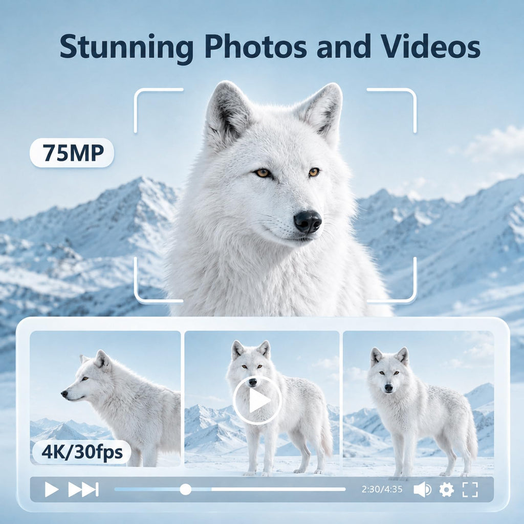4K Vlogging Camera, Pocket Digital Camera, 330Â° Rotating Lens