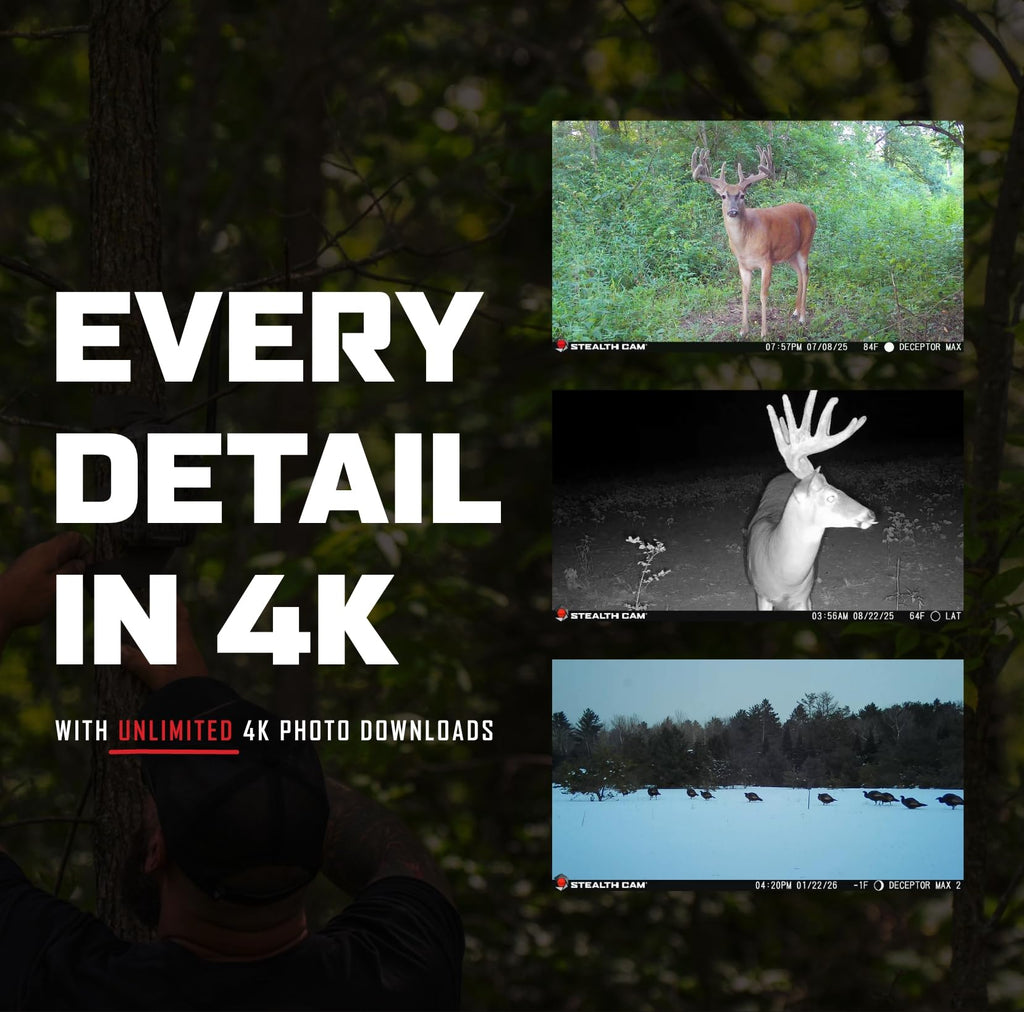 Stealth Cam Deceptor MAX 40MP 1440P QHD No-Glo LED Cellular Trail Camera