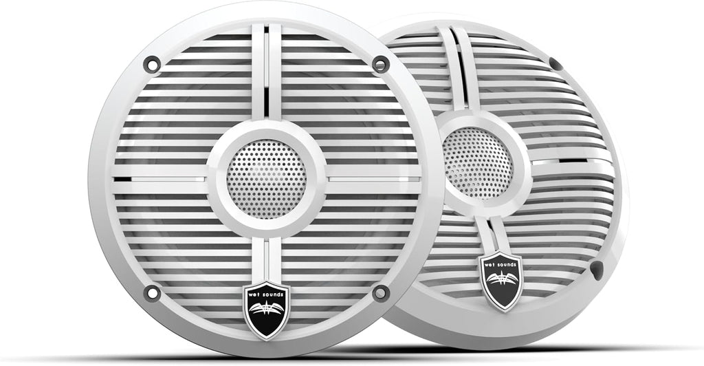 Wet Sounds | Recon 6 XW-W | High Output Component Style 6.5" Marine Coaxial Speakers with White Grille