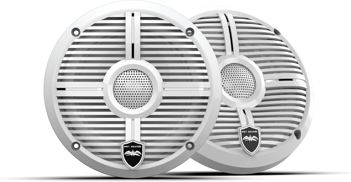 Wet Sounds | Recon 6 XW-W | High Output Component Style 6.5" Marine Coaxial Speakers with White Grille