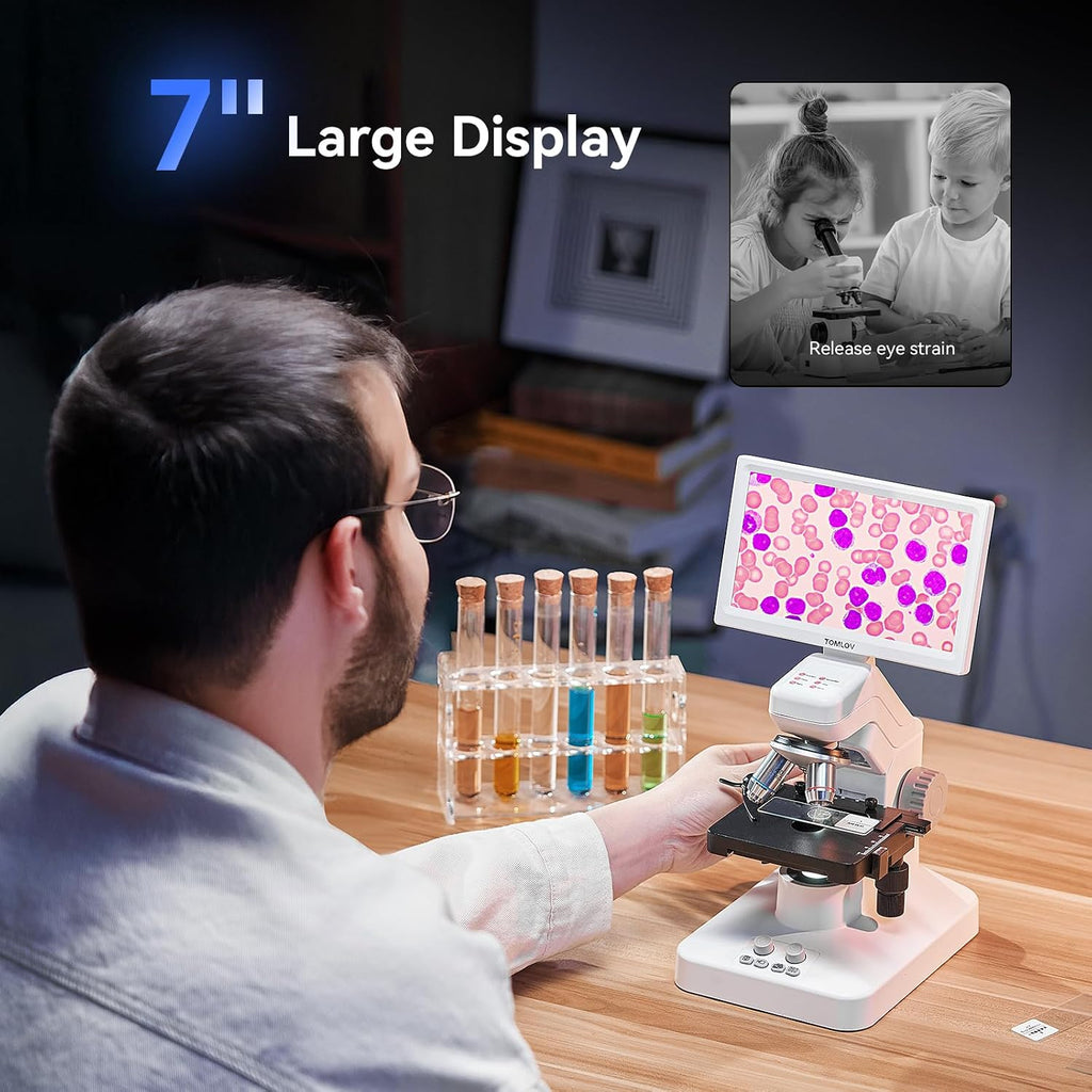 TOMLOV DM301 Max Microscope for Kids Students Adults, Science Experiments