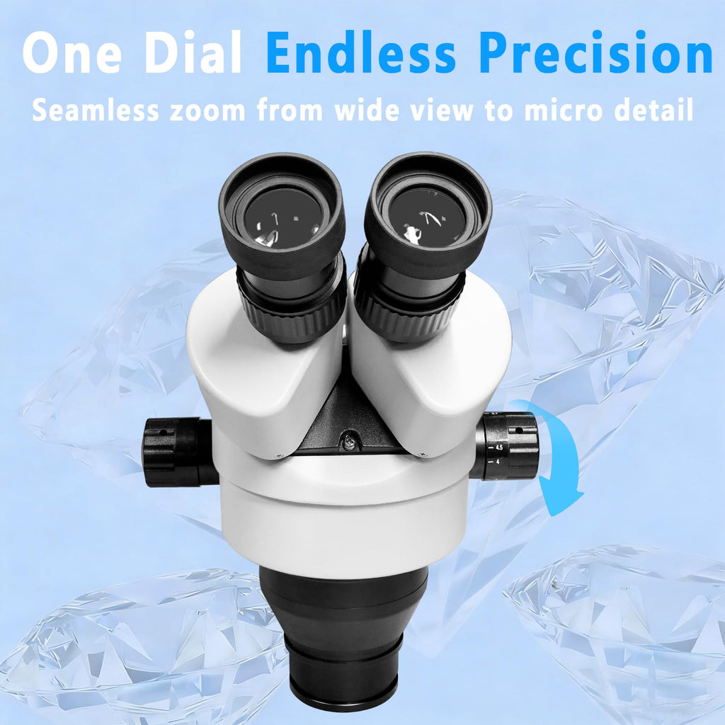 DZQ ZQ-1 Multi-Directional Microscope 7X-45X Magnification 0.5X Barlow Lens