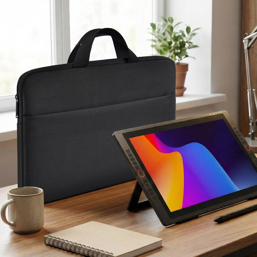 Graphics Drawing Tablet Sleeve Case for Huion Kamvas Pro 16, Wacom Cintiq 16/Pro 17/Intuos Pro Large, XPPen Artist Ultra 16,Travel Padded Carrying Bag, Black