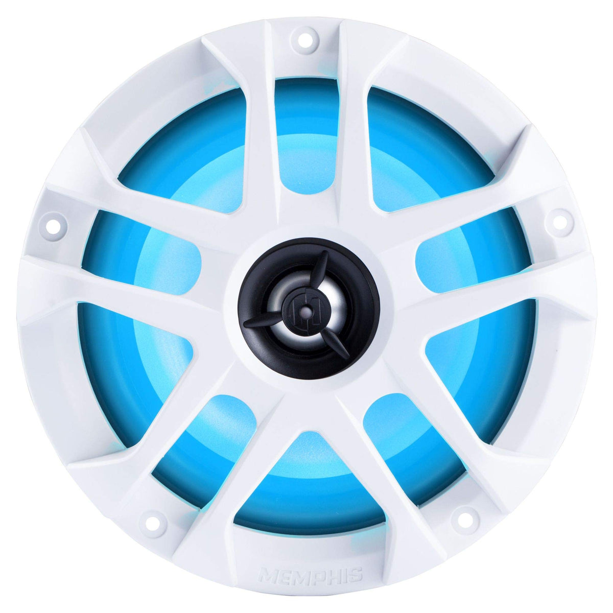 Memphis MXA602SLB MXA OEM Fit 6.5" Marine Grade Coaxial Speakers, Black with Blue LED - Pair