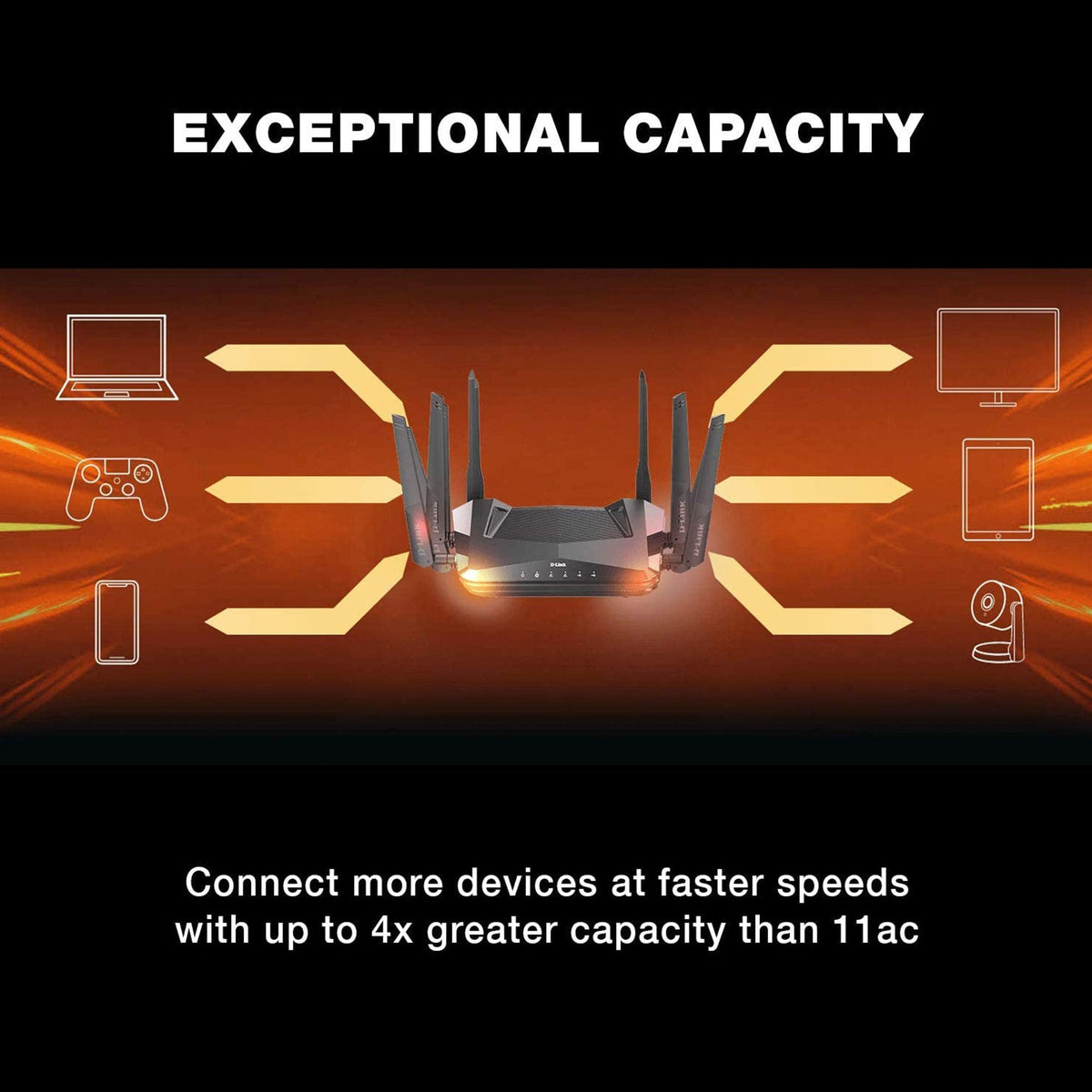 D-Link BE9500 Tri-Band Wi-Fi 7 Smart Router (R95) â Sculptured-Wing Design, 2.5 GbE, Self-Optimizing Mesh, Multi-Gig, Parental Controls, Alexa/Google Ready