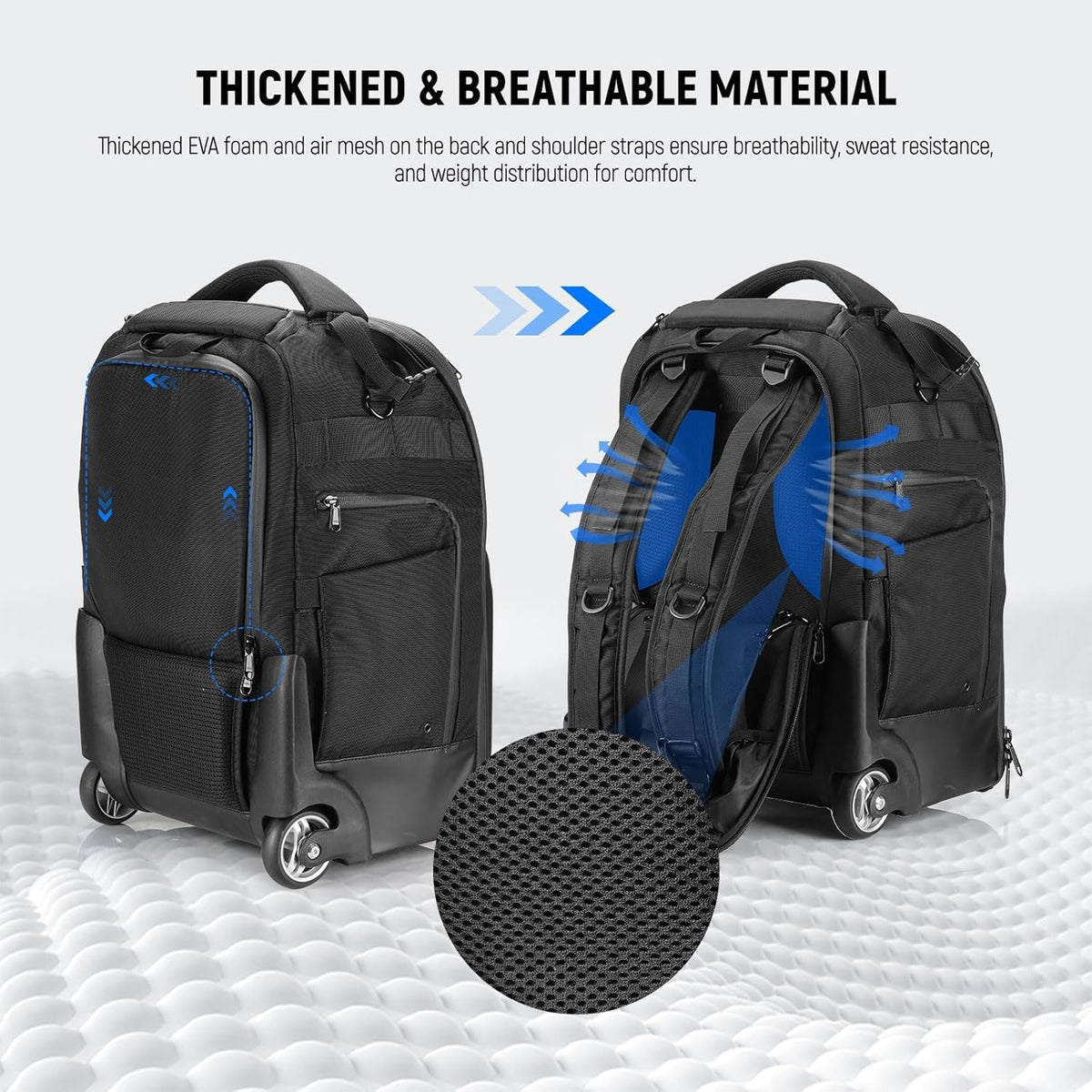 NEEWER Convertible Rolling Camera Backpack for SLR/DSLR and Accessories