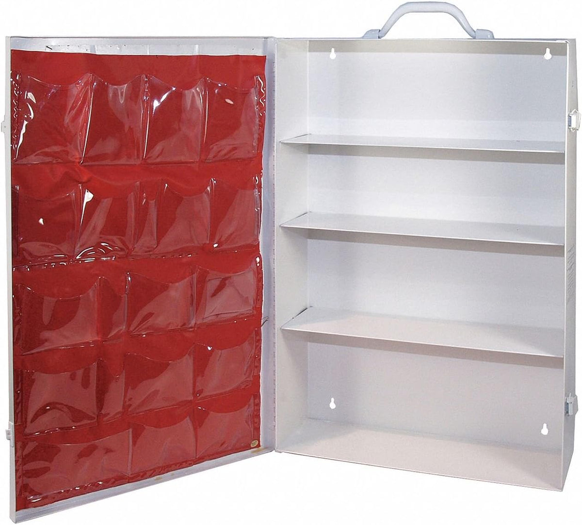 Medique Products First Aid Cabinet with Pockets, Medical Storage with 4 Shelves, Empty - 701MTM