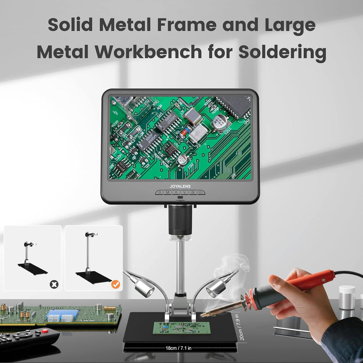 JL210 10.1'' Digital Microscope Full View Silver Coin Magnifier for Adults