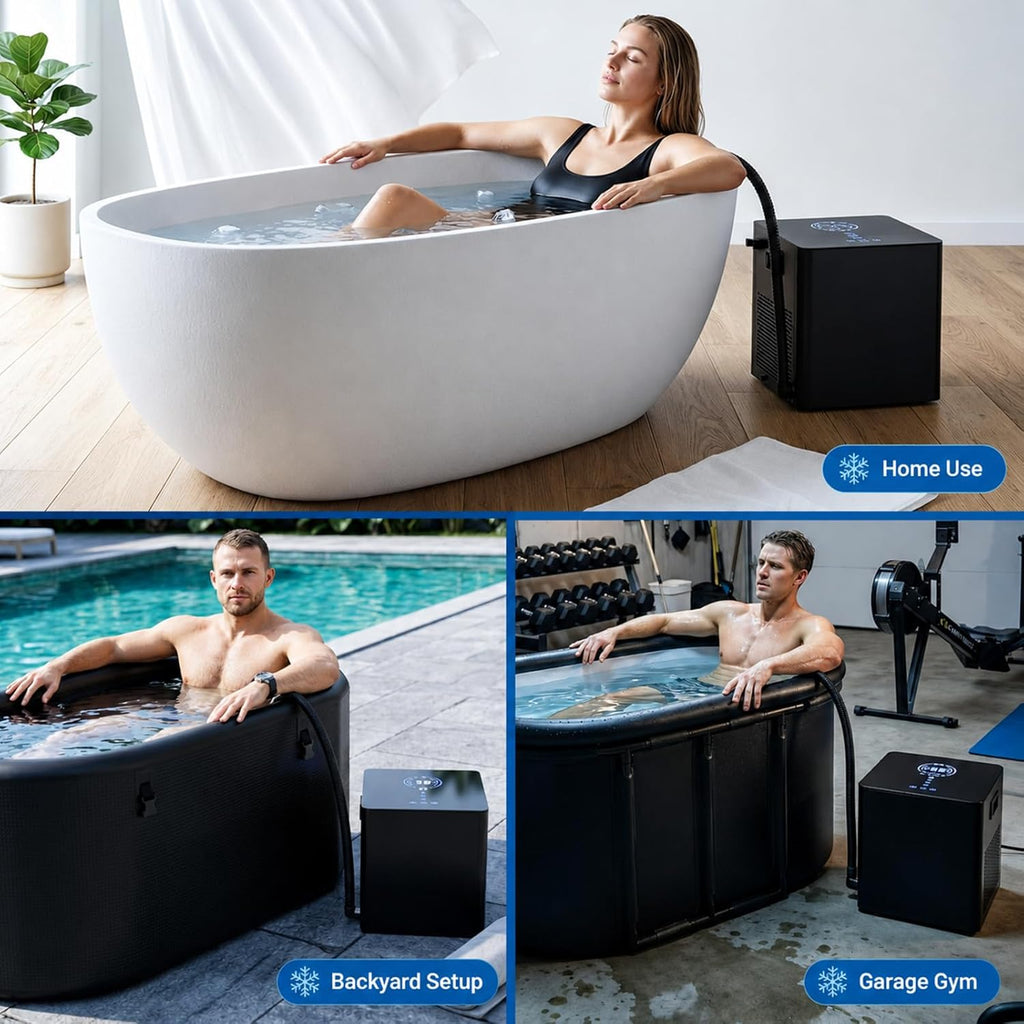 Cold Plunge Chiller Pro, 1/2 HP Drop-in Ice Bath Water Chiller for Any Tub