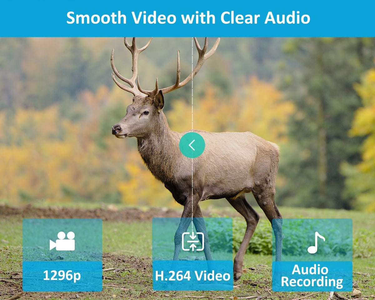 GardePro E5S 2-Pack Non-Cellular Trail Camera, 64MP Photo & 1296P HD Video