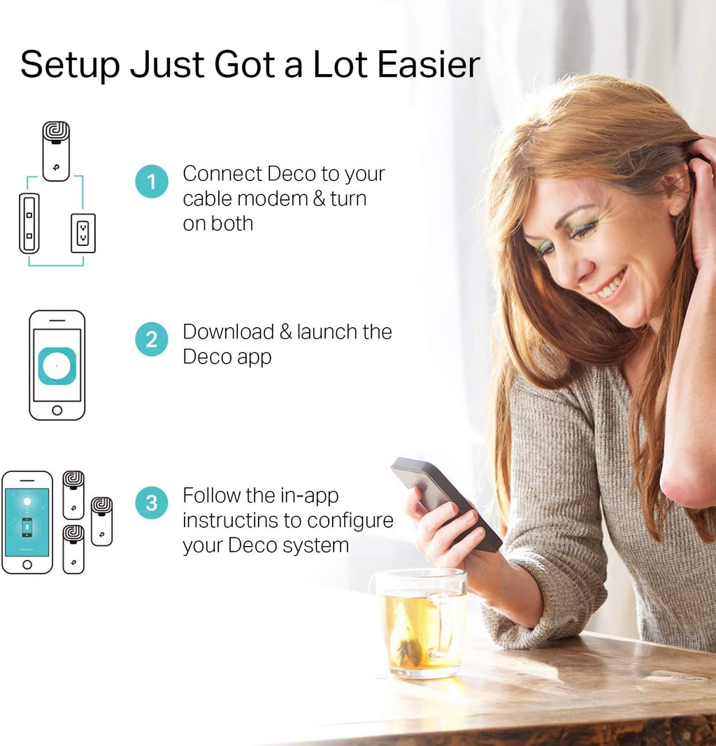 TP-Link Deco S4 Mesh AC1900 WiFi System, Deco S4(3-Pack)
