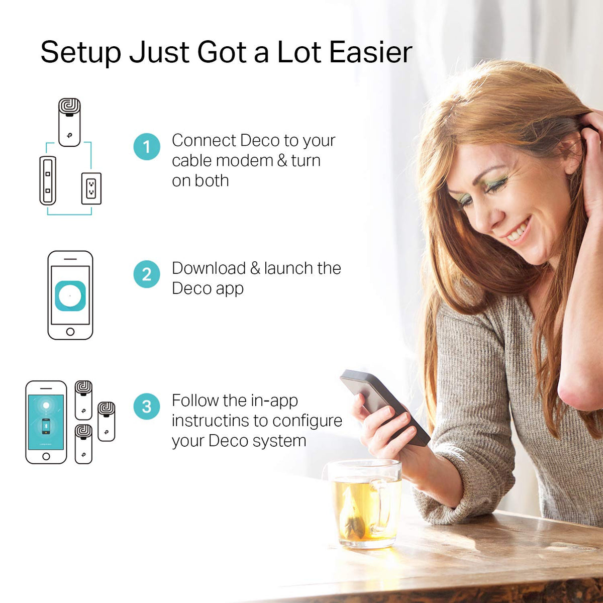 TP-Link Deco S4 Mesh AC1900 WiFi System, Deco S4(3-Pack)