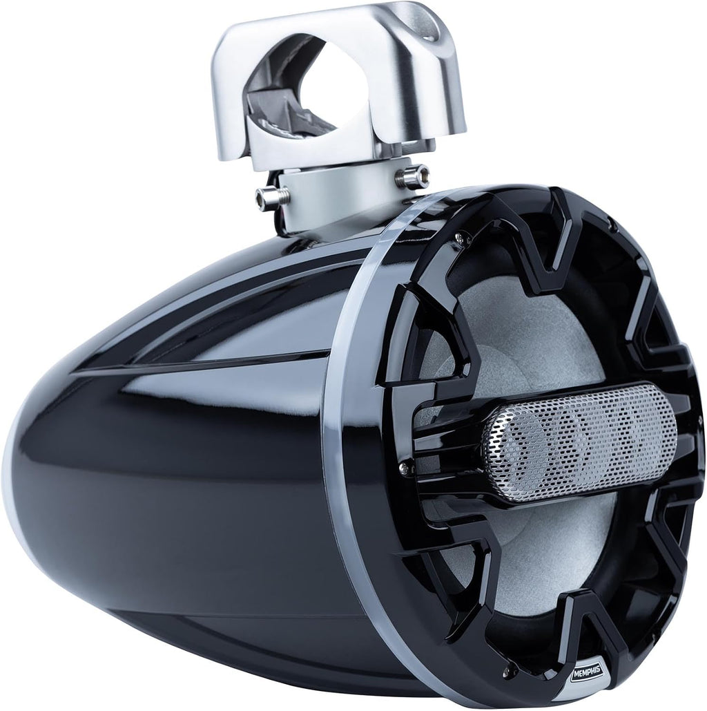 Memphis MM84TB 8" Tower Speakers with (A.T.A.C) Advanced Tower Array Construction and Swivel Mount Brackets - Black, Pair