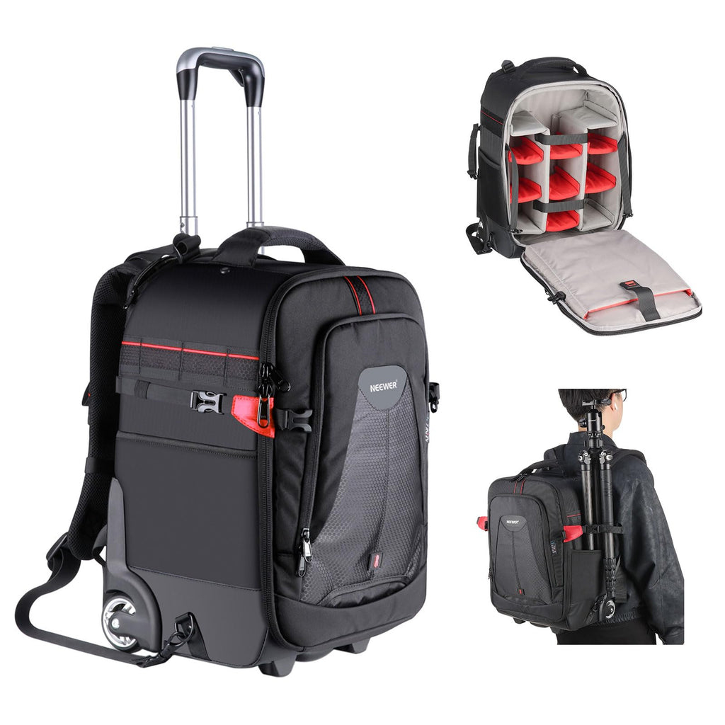 NEEWER Convertible Rolling Camera Backpack for SLR/DSLR and Accessories