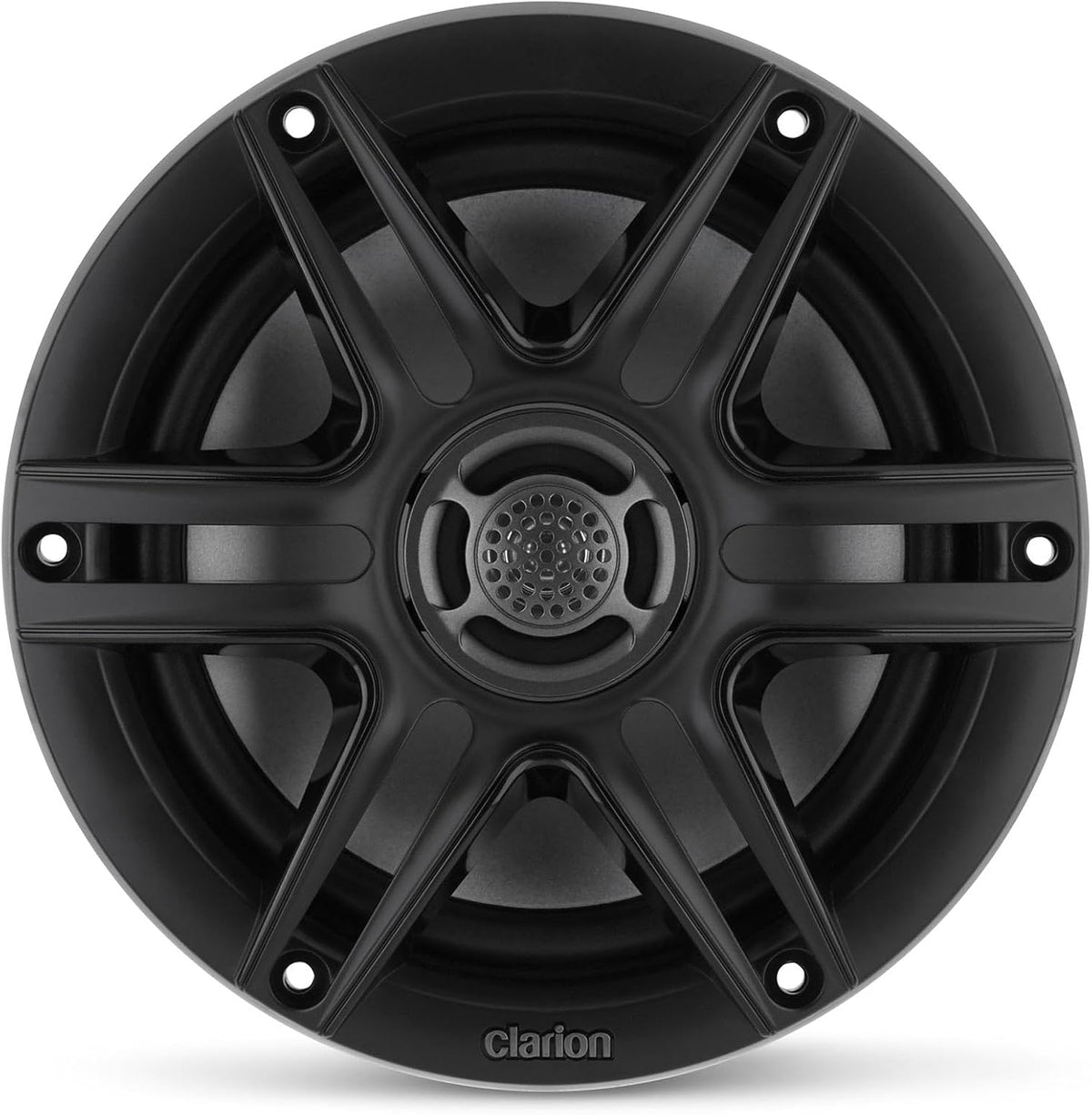 Clarion CMS-651-SWB 6.5-inch Coaxial Marine Speakers 30W RMS Power handling 1/2-inch (13 mm) Polymer Dome Tweeter Includes White & Black Sport Grilles