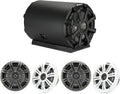 KICKER KM654 6.5in Marine Speakers 4 Pack w/ TB10 Subwoofer