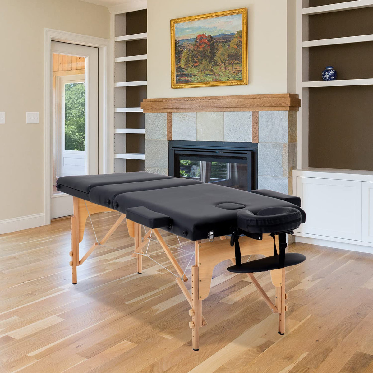 BestMassage Massage Bed Portable Folding Massage Table 24" Wide,Black