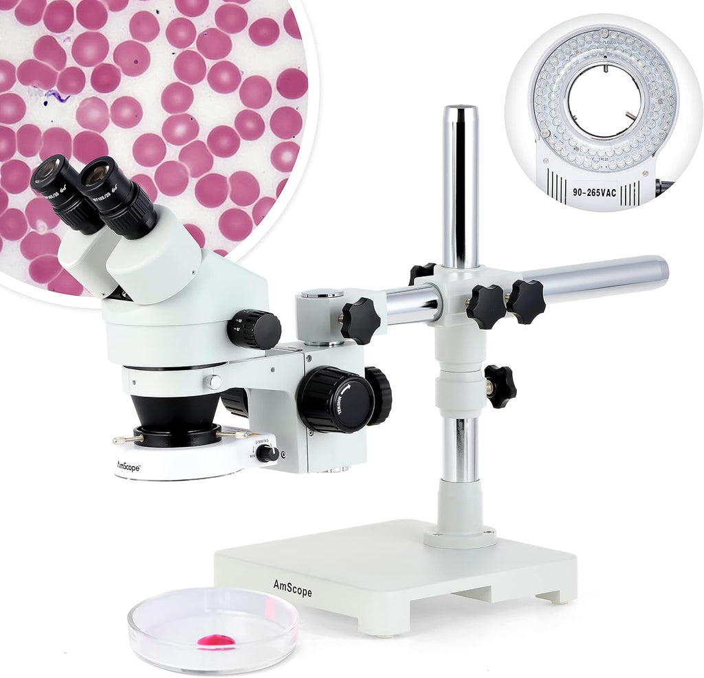 AmScope SM-3BZ-80S SM-3B Series Binocular Zoom Stereo Microscope - 90X